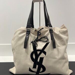 Yves Saint Laurent Canvas Bucket Bag (JB1292)